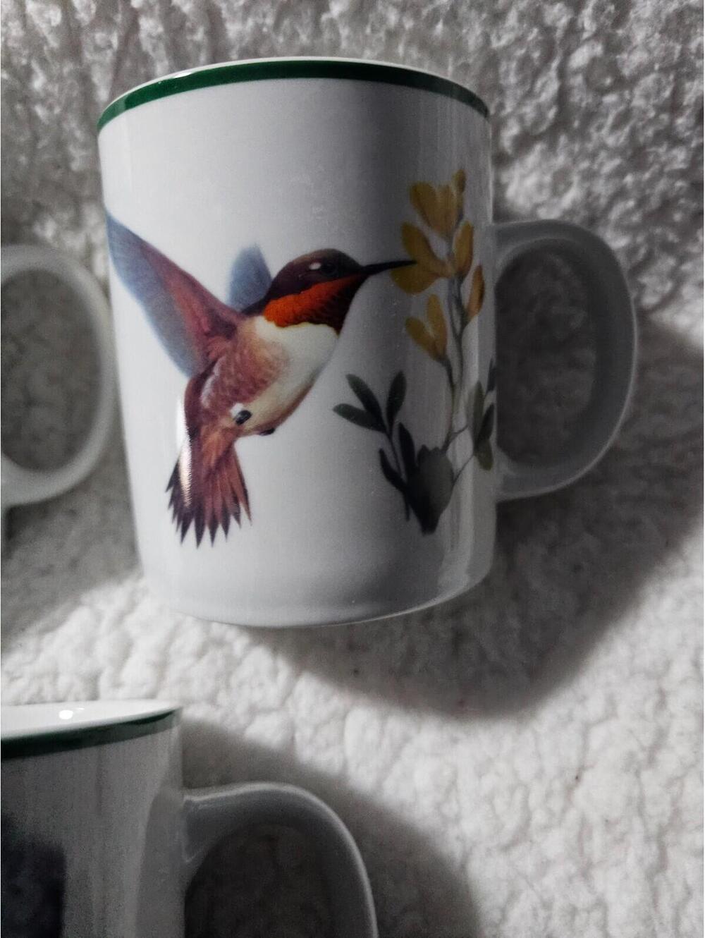 (Set of 3) National Wildlife Federation Humming Birds Coffee Mug Cup White 4.5" - Picture 4 of 12